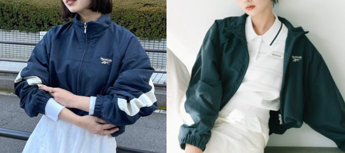 COCO DEAL/Reebokネイビーのジャケットブルゾン