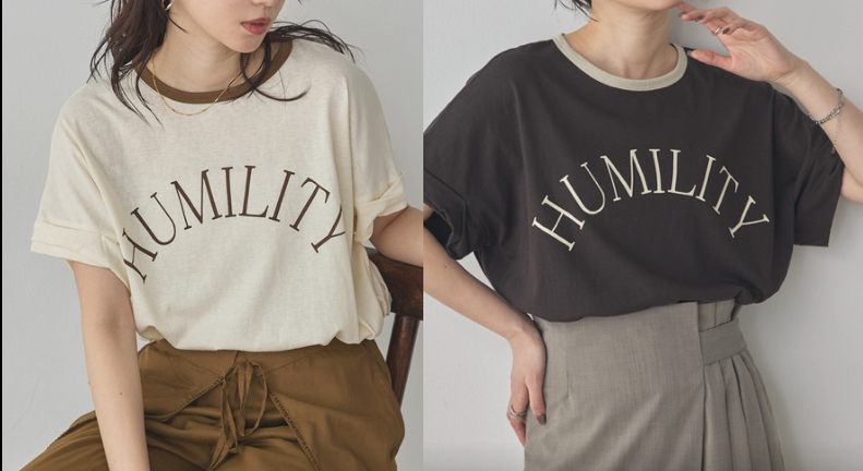 hunchホワイトのロゴTシャツ