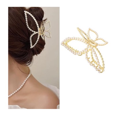 バタフライパールヘアクリップ