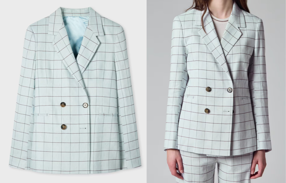 Paul Smith（ポールスミス）ライトブルーのチェック柄ジャケット