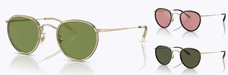 Oliver Peoples（オリバーピープルズ）ゴールドxグリーンのサングラス