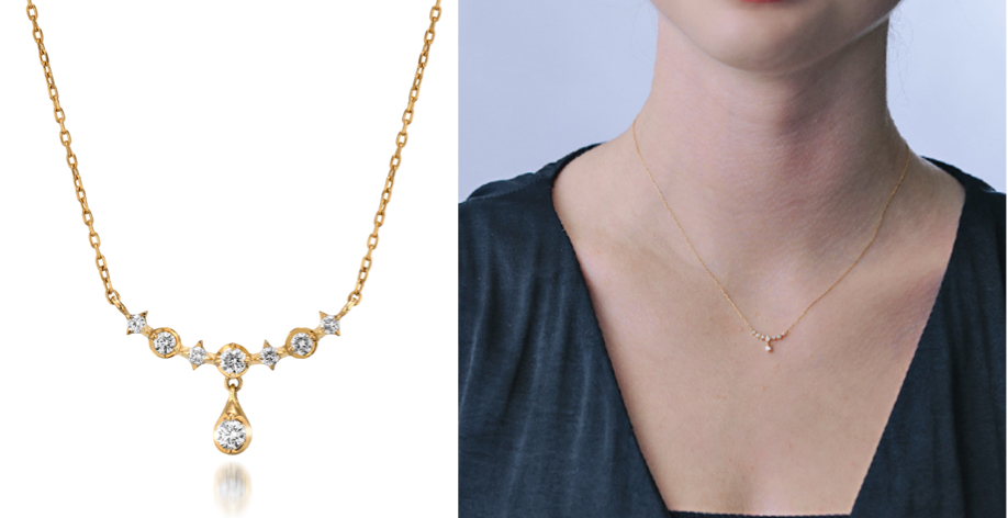 STAR JEWELRY（スタージュエリー）ゴールドxダイヤのネックレス