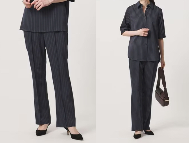 UNITED ARROWS（ユナイテッドアローズ）グレーのストライプ柄パンツ