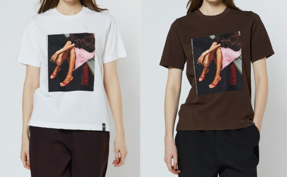 DOUBLE STANDARD CLOTHING（ダブルスタンダードクロージング）ホワイトのフォトプリントTシャツ