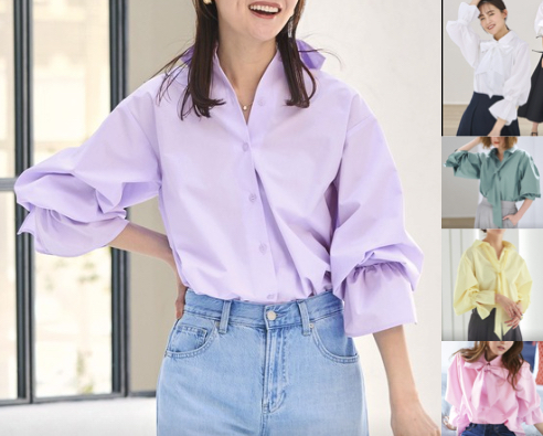 RUIRUE BOUTIQUE(ルイルエブティック)パープルのボウタイブラウス